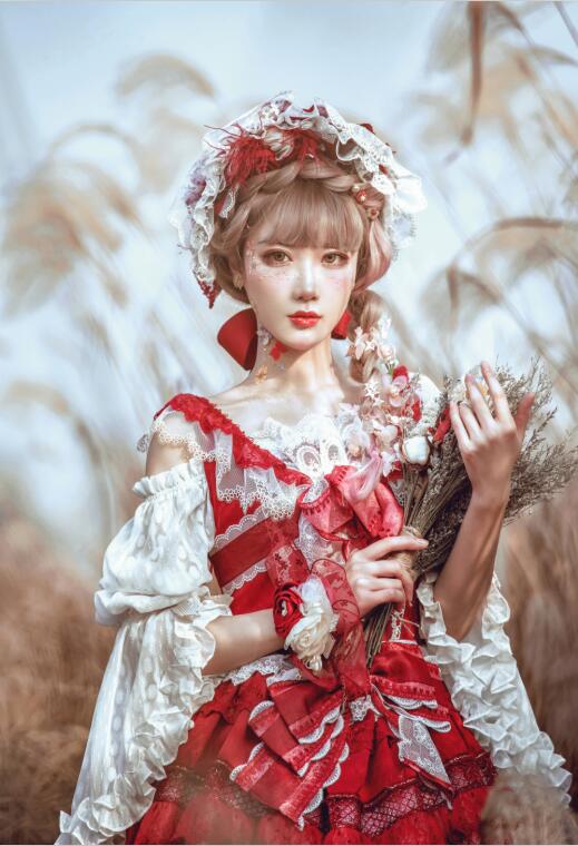 阿包也是兔娘 - NO.02 lolita红裙 [12P-160MB]