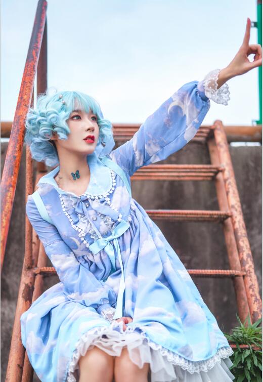 阿包也是兔娘 - NO.05 lolita蓝裙 [9P-144MB]